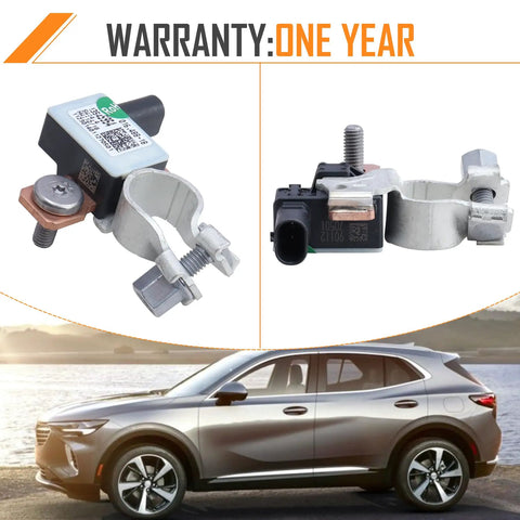 Badass Battery Monitor Sensor Module Hella Compatible With Gmc Acadia Buick Encore Chevy Malibu Traverse Blazer Xts Direct Oem Replacement 13545954 showing detailed installation view with mounting clip and electrical connector.