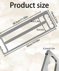 Stainless Steel Tenon Gauge Tool And Mortise Tenon Jig For Precision Woodworking Measuring At Home Carpentry And Furniture Making Featuring One Point Five And Two Inch Slots Dead On Fit Check Slick Durable Build with size dimensions.