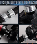 No Sweat Portable PAPR Respirator Setup With Long Haul Battery And Comfort Waist Strap For Rough Tasks Like Epoxy Mixing Auto Body Prep And Fume Heavy Grinding, featuring flexible hose attachments.