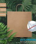 Kraft Paper Bags With Handles 250 Count Heavyweight 13x7x13 Inches For Gift Shopping Party Retail And Storage Reusable Eco Friendly