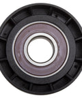 Serpentine Belt Idler Pulley Replacement For Jeep Cherokee Wrangler Renegade Voyager 200 500X Pacifica Explorer Edge ProMaster City And More Durable, Plug And Play Install, DIY Auto Part For Multiple Vehicles. black idler pulley front view