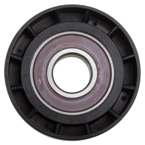 Serpentine Belt Idler Pulley Replacement For Jeep Cherokee Wrangler Renegade Voyager 200 500X Pacifica Explorer Edge ProMaster City And More Durable, Plug And Play Install, DIY Auto Part For Multiple Vehicles. black idler pulley front view