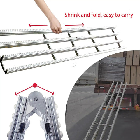 Gravity Driven Roller Conveyor Table With Foldable ABS Rollers And Stainless Steel Frame No Power Design For Warehouse Freight Handling