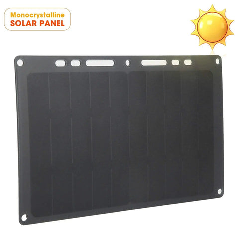 6V 10W Monocrystalline Solar Panel Charger With 1700mAh Output Portable USB Power Bank IP65 Weatherproof Outdoor