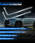 Two Pack Seven Point Five Inch Ninety Degree Weld In Exhaust Hanger Rods For Universal Exhaust System next to SUV