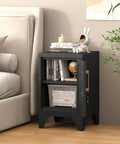 Tough As Nails Cold Rolled Steel Locker Nightstand With Secure Key Lock And Heavy Duty Build For Bedroom Dorm Room Storage Or Home Office Organization Table beside a sofa.