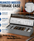 Badass 115 Piece HSS Drill Bit Set Featuring Jobber Length Twist Bits Ranging From One Sixteenth To One Half Inch in durable indexed storage case.