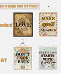 How to hang 12 Piece Travel The Map Wall Art Set For Classroom And Home Decor Inspirational World Travel Posters.