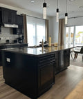 Mini Integrated Hanging Crystal Pendant Lights For Kitchen Island Black 3 Pack Modern Yet Simple Ceiling Light Fixture Dimmable With LED Bulbs Ideal For Kitchen