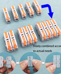 Lever Nut Wire Connector Kit 25 Pcs SPL-1M Quick Terminal Block Spring Connectors for Splicing 0.08 4mm2 Wire 28 12 AWG
