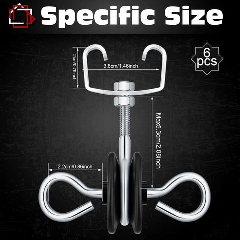 Six Pack Electric Fence Gate Handles And T Post Anchors With Double Hook Two Rings Steel Insulators And Easy Screws dimensions