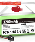 Top Shelf Heavy Duty 14.4V 3200mAh Replacement Battery Fits Like A Charm For Eufy RoboVac And Ecovacs Deebot Robot Vacuums with tools.