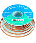 No Fuss Desoldering Wick Braids With No Clean Flux Paste Kit For Electronics Repair on 10 ft spool with copper braiding
