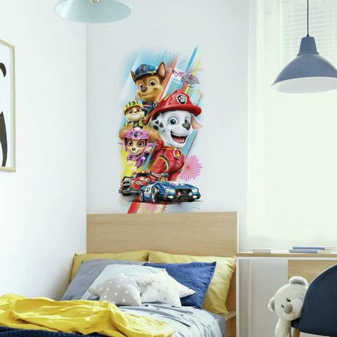 Paw Patrol Movie Peel And Stick Giant Wall Decals For Kids Room, Reusable Removable Vinyl Wall Art 16.52 Inches By 36.24 Inches