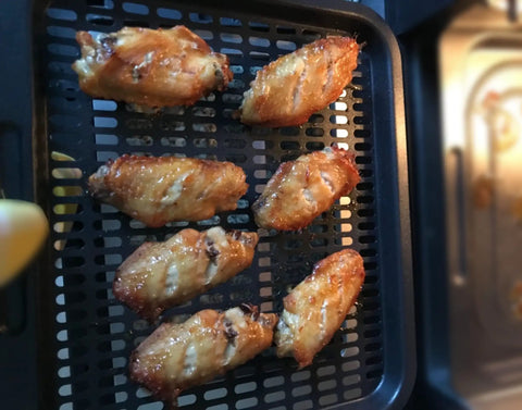 Replacement Nonstick Cooking Rack Tray Set For 10 Quart Air Fryers Like Instant Vortex Plus And Innsky cooking chicken wings evenly
