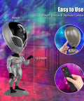 Alien-shaped 12.2-inch Talking Night Light Star Projector Galaxy Projector For Bedroom with remote control and touch button.