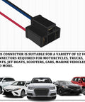 H4 Headlight Socket Connector 3 Way Male And Female Waterproof Wiring Harness Plug Adapter For Most Cars shown with vehicles