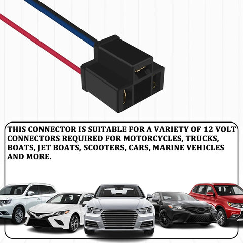 H4 Headlight Socket Connector 3 Way Male And Female Waterproof Wiring Harness Plug Adapter For Most Cars shown with vehicles