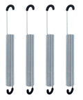 Four Piece 7 Inch Extension Springs For Power Recliner Lift Chair Couch Quick Swap Replacement With Heavy Duty Steel Coils And Precise Hook To Hook Sizing Built Tough For Smooth Glide Performance All Day Long, shown in vertical arrangement.