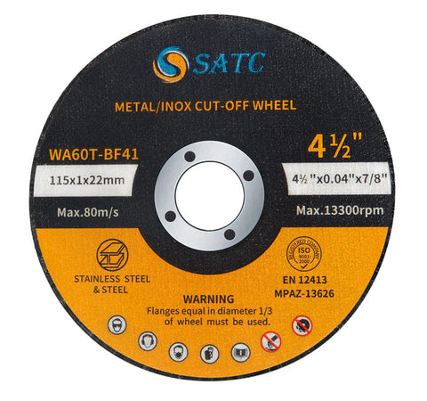Ultra Thin Cut Off Wheel Set For Metal And Stainless Steel 4.5 Inch 0.040 Inch Thick 50 Piece Pack With Durable Metal Center ANSI Safety Grinder Ready For Angle Grinders Fast Clean Cuts On Aluminum And Steel