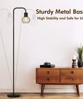 Industrial LED Floor Lamp Tall Standing Light With 6W Bulb Foot Switch No Fuss Easy Setup Metal Modern Floor Lamp