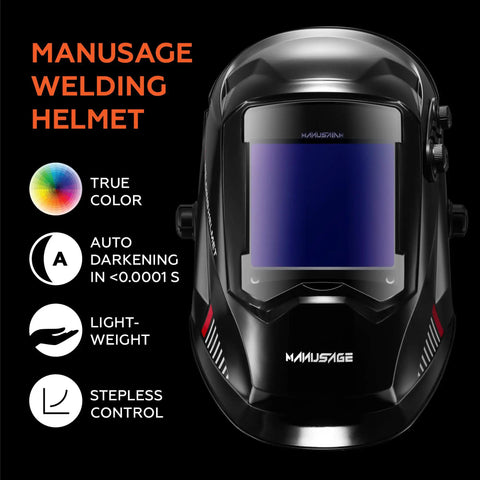 Auto Darkening Welding Helmet With Battery And Solar Power For TIG MIG ARC Welds Ultralight Comfort Wide Shade 4 5 9 9 13