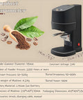 Electric Espresso Tamper With Adjustable Pressure And Height Featuring Smart Standby Mode And Included Cleaning Brush A Total Game Changer For Home Baristas Who Want Smooth Coffee Pulls Daily Without Any Sweat on countertop with coffee beans and ground coffee