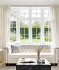 Room with window adorned by Two Pack Curtain Rods 32 To 58 Inches Heavy Duty Telescoping Drapery Rods With Antique Silver Twisted Cage Finials