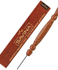 Go-To Stiletto and Pressing Tool for Quilting and Sewing in packaging, stainless steel tip, non slip wooden handle