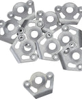 Stout Tapered Quarter Turn Fastener Spring Plates Pack Of 10 Solid Steel Panel Mount hardware showing 10 steel spring plates in silver color.
