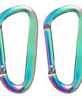 3 Inch Aluminum Alloy Carabiner Clip With D Ring And Spring Snap Hook Grab And Go Keychain Clip Colorful 2 Pack For Keys Lanyard Backpacks