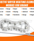 3387747 Dryer Heating Element Replacement for Whirlpool, Kenmore, Maytag, KitchenAid with coil and connector