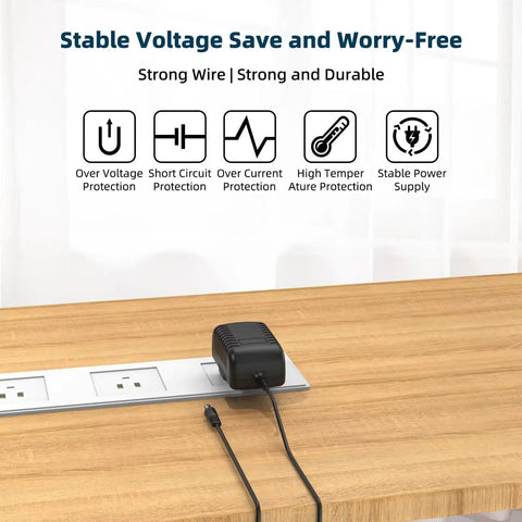 9V AC DC Power Adapter For ProForm 750R Magnetic Foldable Rowing Machine Plug And Play Compatible With PFRW58118 shown on power strip