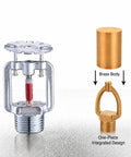 Top Shelf Heavy Duty Concealed Pendent Fire Sprinkler Head Bulk Pack With Heat Release Cover Plate K80 Rating showing brass body and glass bulb design.