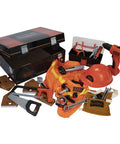 100 Piece Tool Trunk Portable Toolbox For Home DIY And Car Garage, Durable Storage Chest With Easy Carry Handles, tools spread