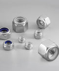 Lock Nut Set 50 Pieces Nylon Insert Lock Nuts No 10 24 Thread In Stainless Steel 304 18 8 Self Locking Nylock Nuts