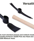 Beefy Wooden Pickaxe And Mattock Handle 35 Inch 900mm Kiln Dried Beech Heavy Duty Yet Lightweight Fits Most Standard Heads