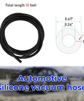 Silicone Vacuum Hose 10 Ft 1/4 Inch ID High Performance Auto Tubing For Engine Vacuum Lines coiled with dimensions diagram