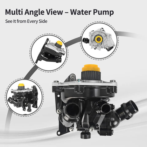 Multi-angle view of Heavy Duty Engine Cooling Water Pump For Vw Jetta Beetle Passat 1.8L 2.0L Turbocharged L4 2013 To 2016.