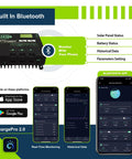 App interface for 2.5KWh LiFePO4 Solar Power Kit For 12V Off-Grid Living With 30A MPPT Charge Controller Bluetooth monitoring