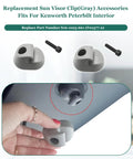 Sun Visor Clip Pair Gray Interior Bone Replacement For Kenworth And Peterbilt Cab Interiors Fits 2019 Peterbilt 579 And Kenworth T680 With Part S16 1023 661 F01377 2, showing installation and parts