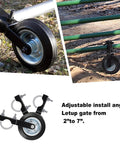 Rugged Tough As Nails Gate Wheels For Metal Tube Gates And Driveways With Solid Rubber Tires All Weather Fence Castors