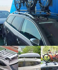 Volkswagen Taos Roof Rack Cross Bars 2 Pcs Aluminum With Anti Theft Lock holding bikes on car roof
