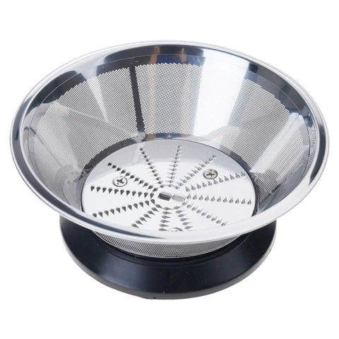 Stainless Steel Juicer Replacement Mesh Filter Basket And Cutter Assembly For Centrifugal Juicers Go To 5 Inch Fits WJE4001D WJE2802D Electric Machines Durable Juicing Components For Maximum Extraction, 5-inch stainless steel mesh basket with cutter