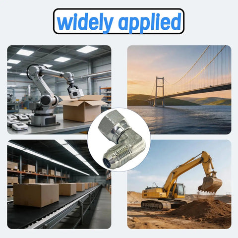 90 Degree Elbow JIC 37 Degree Hydraulic Fittings Three Eighths Inch Male And Three Eighths Inch Female With Protection Cover Hose Swivel Crimp Fittings Five Pack For Flexible Hydraulic Line Routing stainless steel elbow fitting