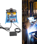 Heavy Duty Rotary Welding Positioner With Three Jaw Chuck, smooth turning workbench for precision cutting and grinding with foot pedal.