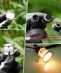 Recessed Deck Stair Lighting Kit With Timer Sensor And Photocell Dimmable 12V Low Voltage LED Step Lights IP67 Waterproof 16 Pack With Transformer And Easy Plug Connectors close-up.