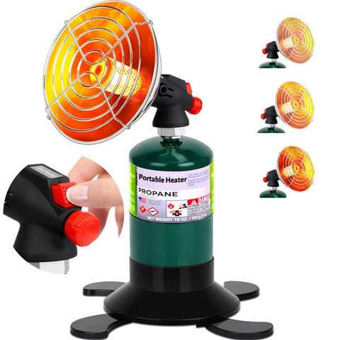 Portable Propane Heater For Camping And Outdoors With High Heat Output Foldable Tank Holder Ideal For Winter Tents Ice Fishing Hunting Hiking And Outdoor Patios Lightweight And Easy To Carry On The Go For Any Adventure.