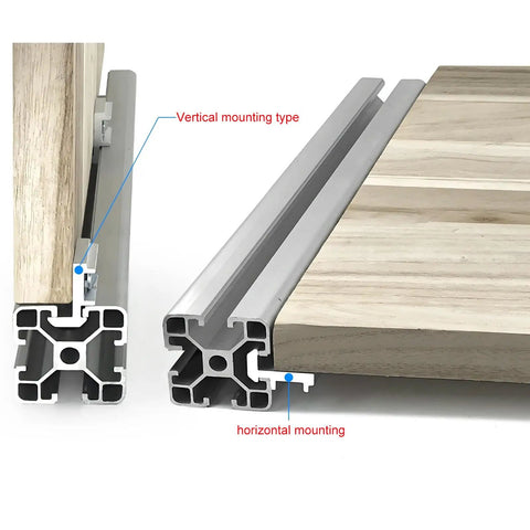 Beefy Heavy Duty Aluminum Shelf Brackets Set For Extrusion Profiles Corner Mounts with vertical and horizontal mounting options