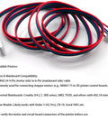3Pcs 1.5M stepper motor cables XH2.54 4-pin to 6-pin; color-coded red, black, blue, green wires with white JST-XH connectors